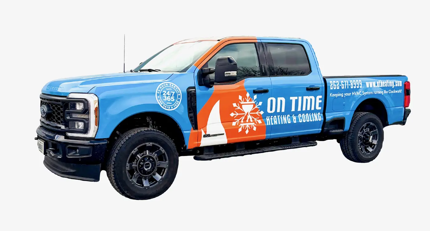 Team member with truck